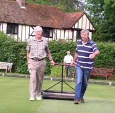 Rolling the green