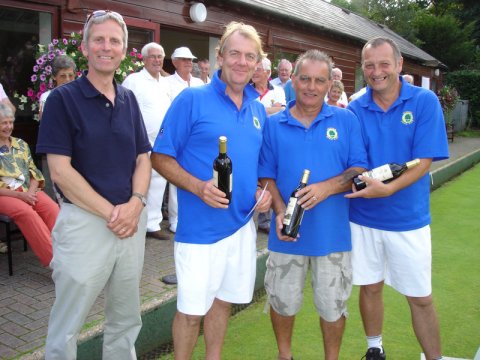 Bowlers celebrating success at Lindfield