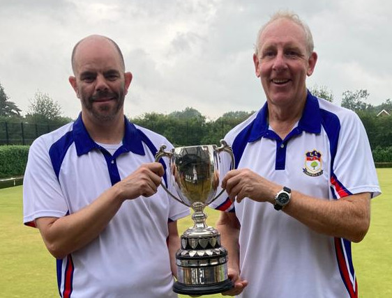 Adam Harding (left) and Paul Sandford, county pairs winners 2021